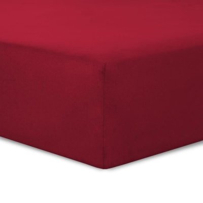 VISION  - Drap housse Rouge - 160x200cm - 100% coton