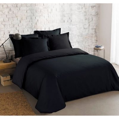 VISION  Parure de couette unie - 240x260 cm - Noir
