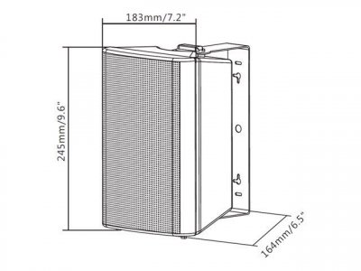 VISION  Sp-1900p Wall Speaker 2 Units Argent&eacute;