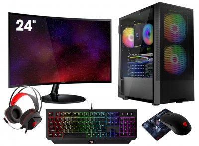VIST  PC Gaming Ryzen 7 5700G - RAM 32Go - RX VEGA8 - SSD 1To M.2 - LCD 24 - Windows 11 Pro