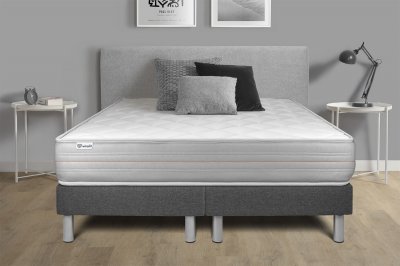 VITALIT  - Ensemble matelas sommier vitalmemo 180 x 200 cm - Couleur: Gris - Gris