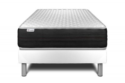 VITALIT  - Ensemble matelas sommier vitalmemo one 90 x 200 cm - Couleur: Gris - Gris