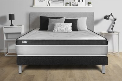 VITALIT  Vital Ergo Matelas + Sommier Kit Noir - 200x200 cm