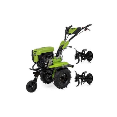 VITO  - Motoculteur &agrave; Essence 7CV 4T 5200W 212 cm3 Motobineuse avec Fraises et Butteur