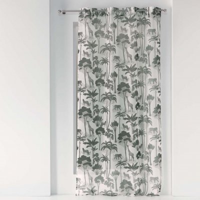 Voilage a oeillets 140 x 240 cm voile sable imprime manapany Kaki
