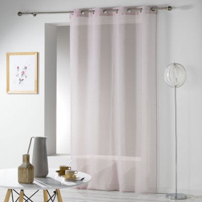 Voilage en Etamine Crash en 140 x 280 cm Taupe 140 x 280 cm
