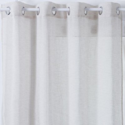 Voilage lin 140x240 - Atmosphera cr&eacute;ateur d'int&eacute;rieur - Beige