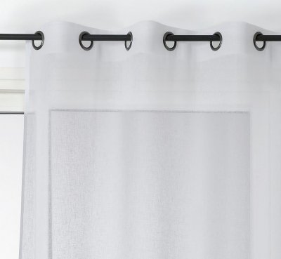 Voilage tamisant, Micao blanc l.145 x H.240 cm - Centrale Brico