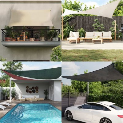 VIDAXL Voile d'ombrage 160 g/m&sup2; Marron 7x7 m PEHD  - Marron