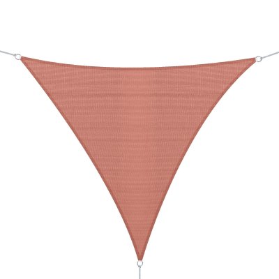 OUTSUNNY Voile d'ombrage 4x4x4m triangulaire rouille