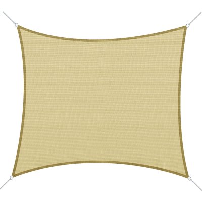 OUTSUNNY Voile d'ombrage rectangulaire 3x4 m sable