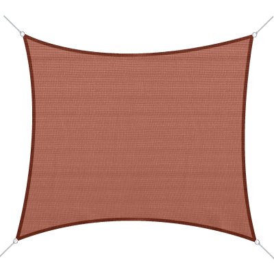 OUTSUNNY Voile d'ombrage rectangulaire rouge