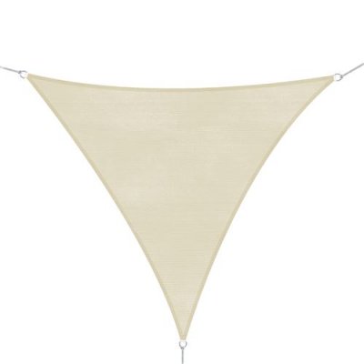 OUTSUNNY Voile d'ombrage triangulaire 3x3x3 m cr&egrave;me