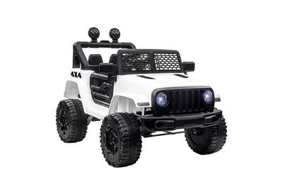 HOMCOM Voiture 4x4 &eacute;lectrique enfant 100x65x72cm Blanc 