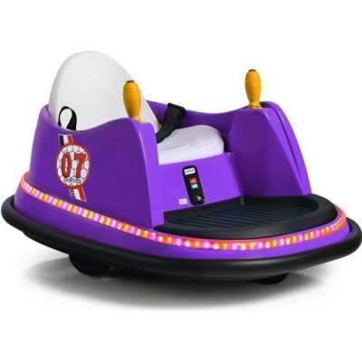 COSTWAY Voiture Auto Tamponneuse &Eacute;lectrique 6V pour Enfants 2-5 Ans, avec T&eacute;l&eacute;commande,57x75x42cm Violet