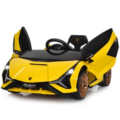 COSTWAY Voiture De Sport &Eacute;lectrique 12v Pour Enfants 3-8ans, 2 Portes Papillons