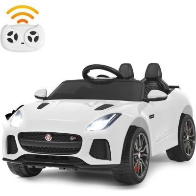 COSTWAY Voiture &Eacute;lectrique 12v/4,5 Pour Enfants 3-8 Ans -  - Blanc - T&eacute;l&eacute;commande 2.4g - Mp3, Usb, Tf