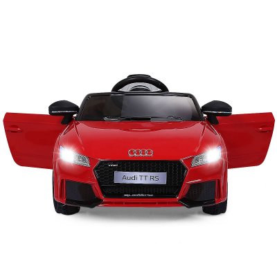 COSTWAY Voiture &eacute;lectrique Audi TTRS pour enfants -  - 2 moteurs - MP3 - Lumi&egrave;res LED - Rouge