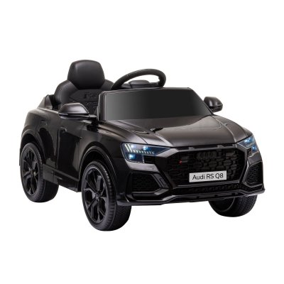 HOMCOM Voiture &Eacute;lectrique Enfant Audi Rs Q8 - 2 Moteurs - T&eacute;l&eacute;commande - Effets Sonores, Lumineux Noir