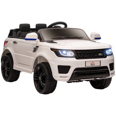 HOMCOM Voiture &Eacute;lectrique Enfant Suv 4x4 - 12v, 5km/h Max. - T&eacute;l&eacute;commande - Nombreux Effets Blanc