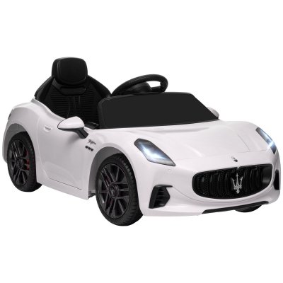 AIYAPLAY Voiture &eacute;lectrique enfants 12v avec t&eacute;l&eacute;commande plastique blanc