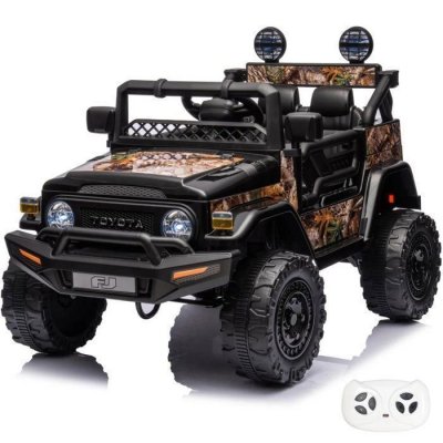 VROOOMY Voiture &eacute;lectrique pour enfants Toyota FJ Cruiser 12 volts - noir militaire