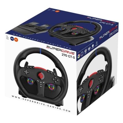Volant gaming - SUBSONIC - Superdrive 270 GT-5 - Rotation 270&deg; - LED RGB - P&eacute;dalier analogique