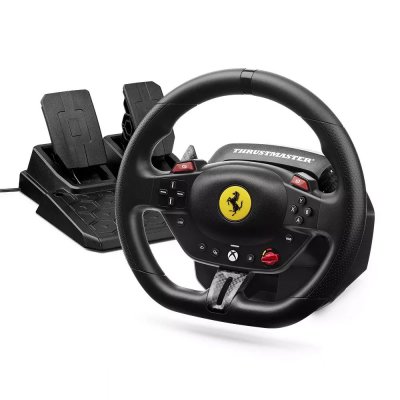 THRUSTMASTER Volant gaming T98 Ferrari 296 GTS + P&eacute;dalier T2PM Noir pour Xbox Series XS Xbox One et PC
