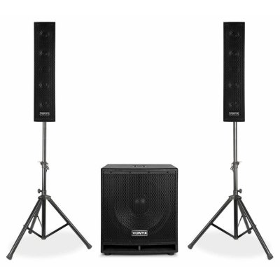 VONYX  VX880BT - Syst&egrave;me triphonique, caisson de basse 750W, BT/MP3/SD/USB/ AUX et micro
