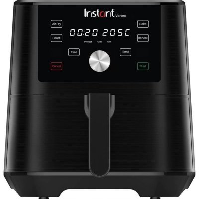 INSTANT Vortex Friteuse 5.7L 1700W R&ocirc;tir et Chauffe-Plat Acier Inoxydable Noir
