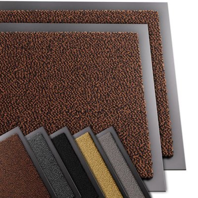 VOUNOT  - Lot de 2 Tapis de porte paillasson 40x60 marron