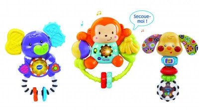 VTECH  - Hochet P'tit Chien ou Elephanteau - Mod&egrave;le ALEATOIRE