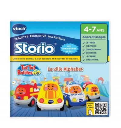VTECH  Jeu Storio - Tut Tut Bolides La Ville Alphabet