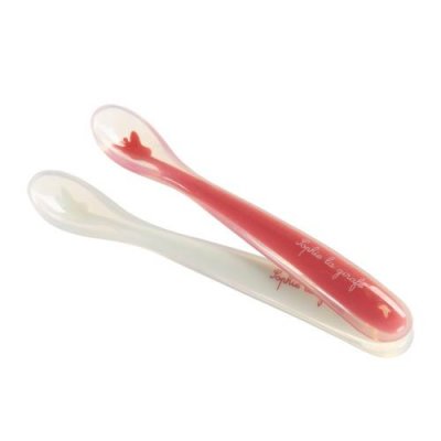 VULLI  Lot de 2 Cuill&egrave;res Douces Silicones - Sophie la Girafe