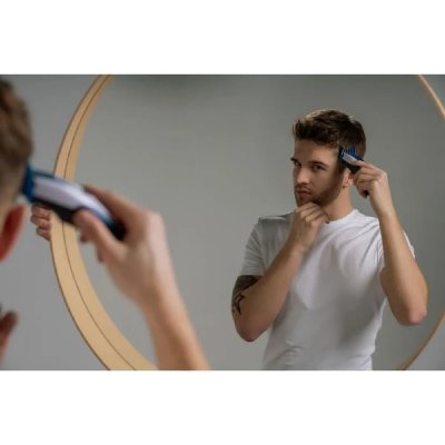 WAHL  Tondeuse &agrave; cheveux sans fil Blanc Bleu