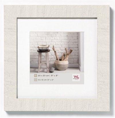 WALTHER  HO220V Home Cadre en bois, 20 x 20 cm, blanc polaire