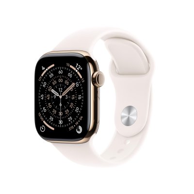 Watch Series 11 GPS + Cellular 42mm Boitier en Titane Or avec Bracelet Sport Rose Tendre - M/L