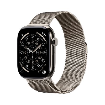 Watch Series 11 GPS + Cellular 46mm Boitier en Titane Naturel avec Natural Milanese Loop - M/L