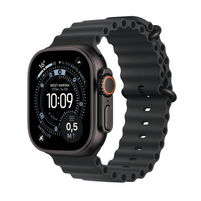 Watch Ultra 3 GPS + Cellular 49mm Boitier en Titane Noir avec Bracelet Oc&eacute;an Noir
