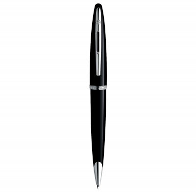 WATERMAN  Car&egrave;ne: Stylo Bille Laque Noire St, Encre Bleu Taille Moyenne