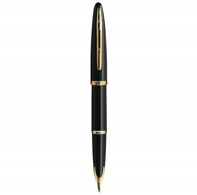 WATERMAN  Car&egrave;ne: Stylo Plume Laque Noire Gt, Plume Taille Moyenne
