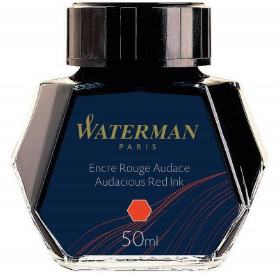 WATERMAN  encre pour stylo plume, couleur Rouge Audace, flacon 50&nbsp;ml