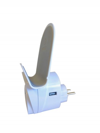WATT&CO Watt&Co - Dock de charge pour tablettes gris USB 3.1A et prise 16A