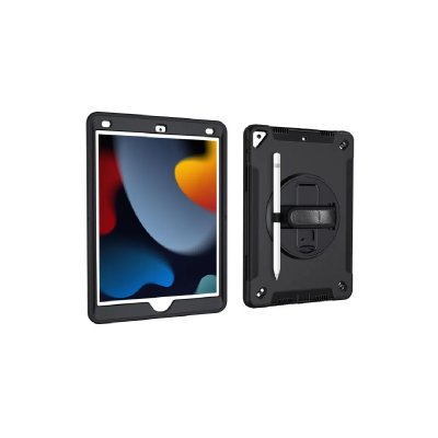 WE  Etui antichocs pour iPad 10.2 (7/8/9th generation) avec poign&eacute;e rotative, po