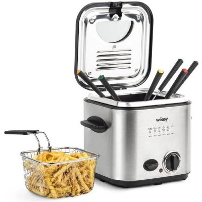 WEASY  Friteuse et appareil &agrave; fondue 2 en 1 - 1,2 L