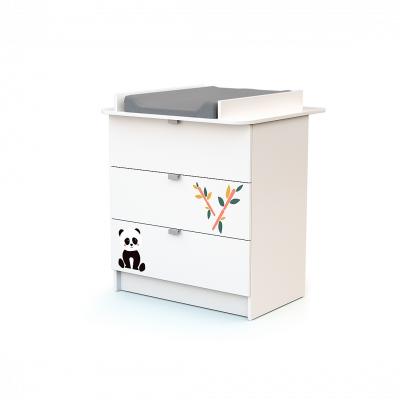 WEBABY - Commode &agrave; langer Panda Blanc