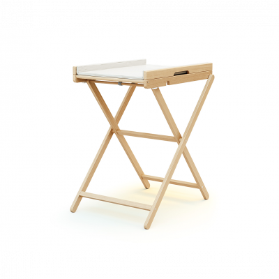 WEBABY  - Table &agrave; langer pliante en bois ESSENTIEL  H&ecirc;tre Verni -