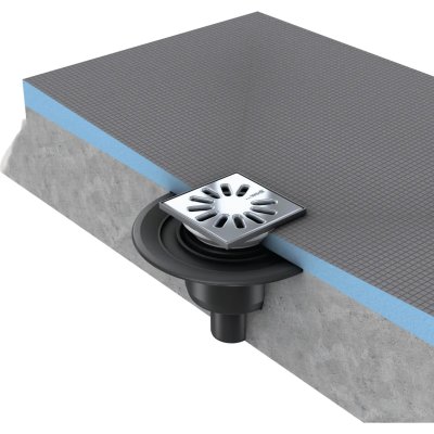 WEDI  Ecoulement vertical grille carr&eacute;e Fundo