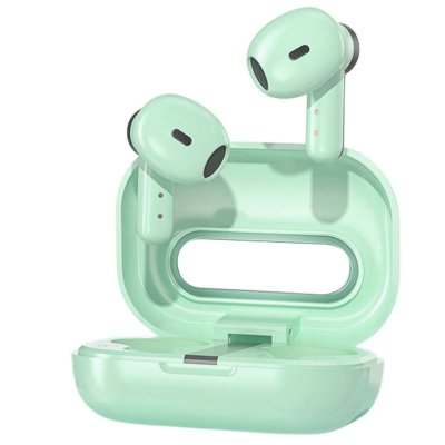 WEKOME  &Eacute;couteurs TWS Sans Fil Bluetooth 5.2 Vanguard avec Boitier de Charge Vert
