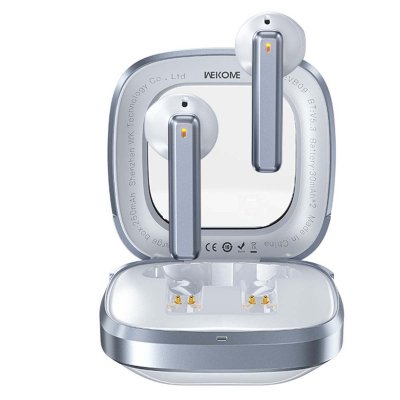WEKOME  &Eacute;couteurs TWS Sans Fil Bluetooth 5.3 avec Bo&icirc;tier de Charge Autonomie 5H Blanc